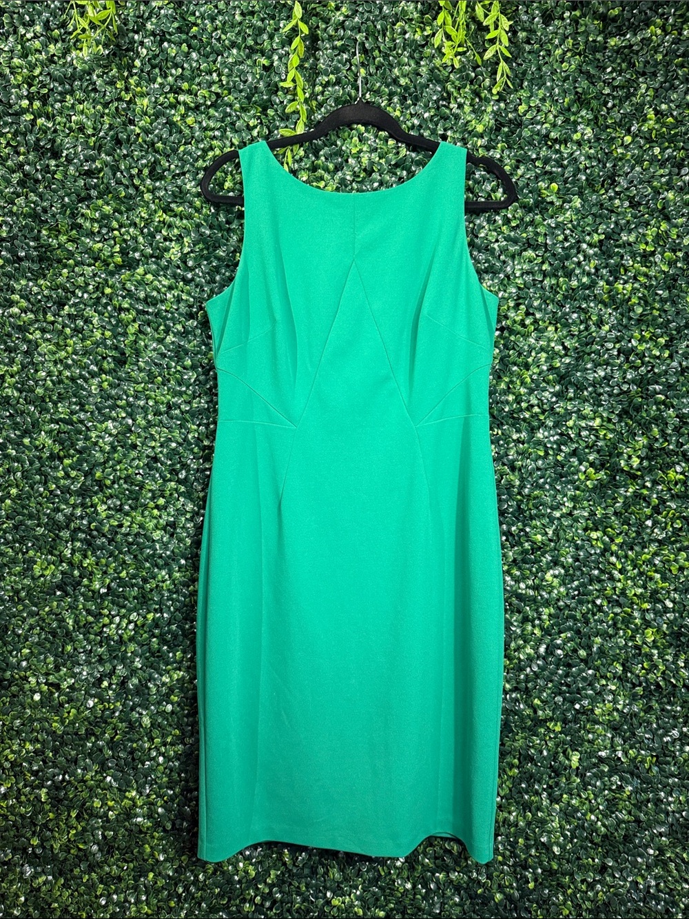 Sleeveless Emerald Sheath Dress - Brand: